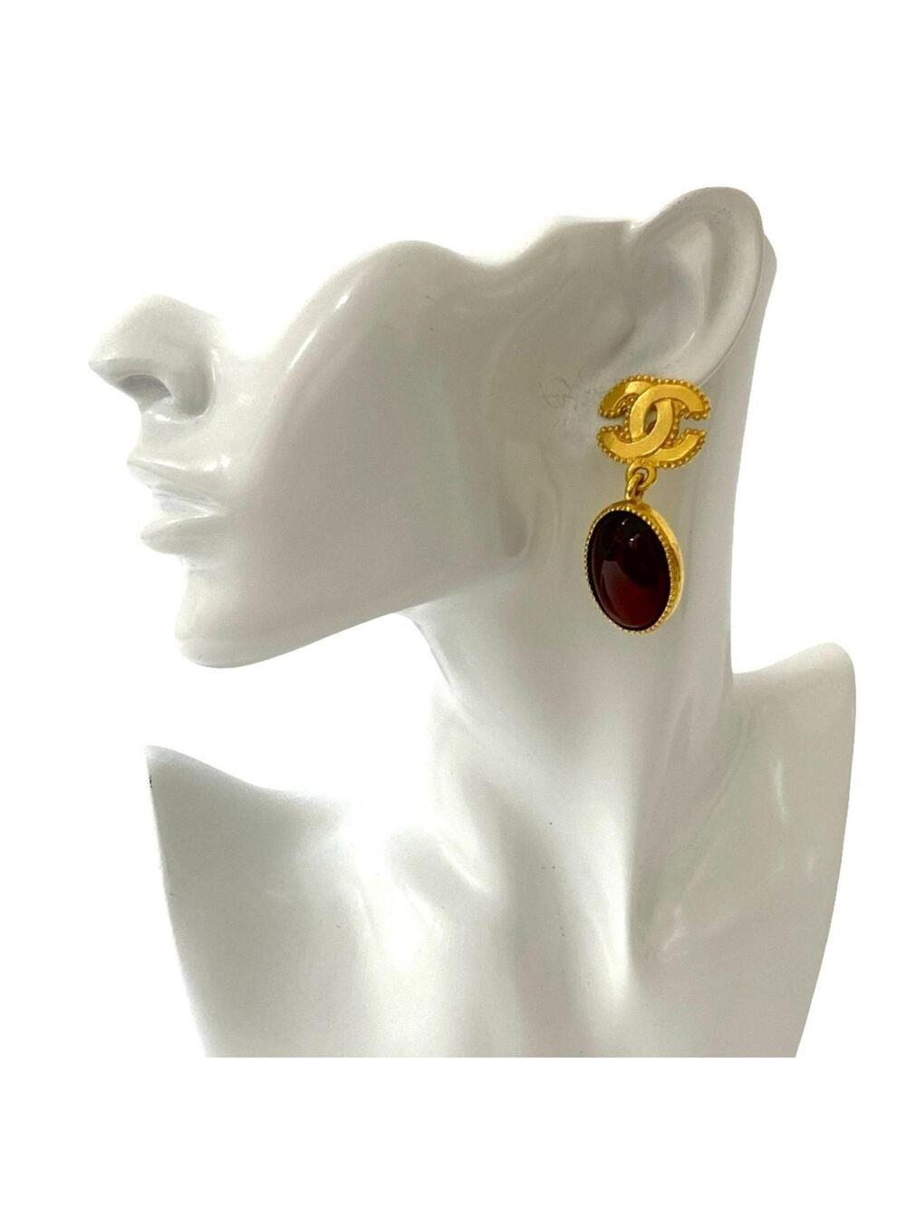 Chanel Cc Logo Clip-On Earrings Metal #209520C11B
